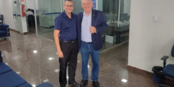 Francimar Simão e Presidente do CRCRO, Jair Genor Bevilaqua - Foto: Assessoria de Comunicação