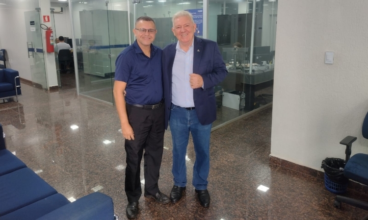 Francimar Simão e Presidente do CRCRO, Jair Genor Bevilaqua - Foto: Assessoria de Comunicação